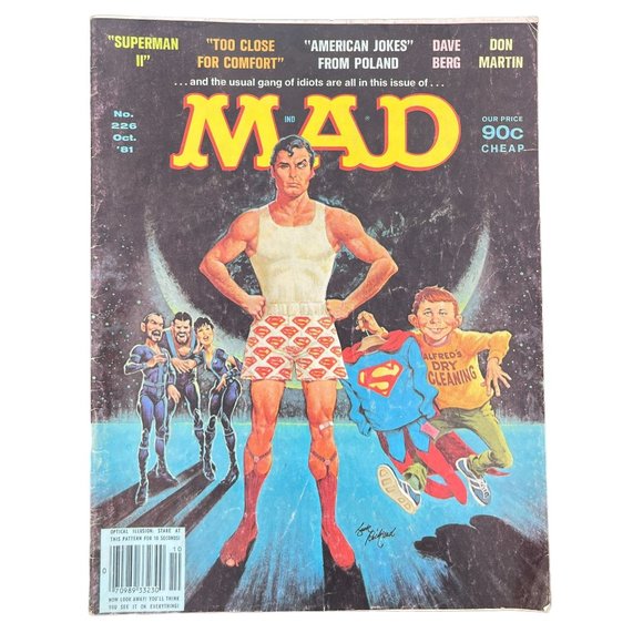 Vintage 1981 MAD Magazine No. 226 Collectible Comedy Satire Comic Book‎ - Picture 1 of 2